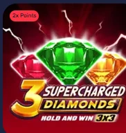 3 Supercharged Diamonds pokie tile